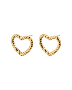 Colette Gold Tone Waterproof Twisted Heart Stud Earrings £19.50 €25.50