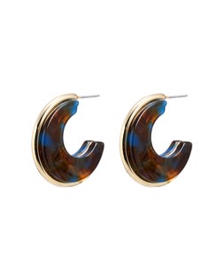 Irene Brown Resin & Gold Tone Hoop Earrings £18.00 €23.50