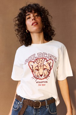 Ivory Wild Cat Graphic T-Shirt £38