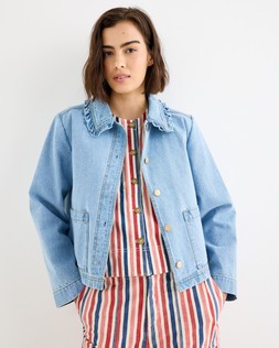 Light Blue Frill Collar Denim Jacket £72 €94