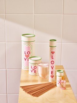 Love Candle £25 & Love Diffuser £26.5 & Love Frgrance Oil £9.5 & Love Incense Sticks