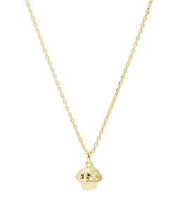 Marie Cupcake Charm Gold Plated Pendant Necklace £48