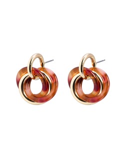 Marlene Resin & Gold Tone Circular Stud Earrings £18.00 €23.50