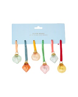 Multicoloured Mini Glass Baubles Set of Six £9.50 €12.50