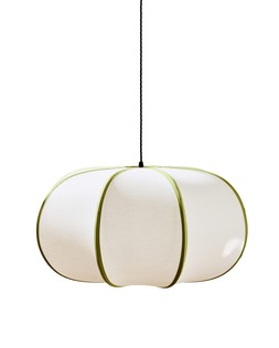 Paloma Oval Green Fabric Pendant Lamp Shade £125