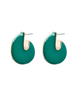 Pauline Green Enamel Disc Hoop Earrings £18.00 €23.50