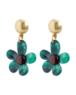 Phyllis Green Resin Flower Drop Earrings £16.50 €21.50