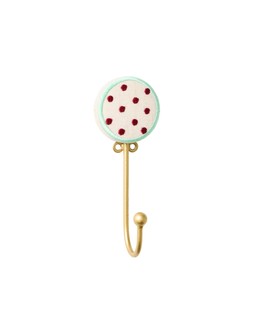 Pois Red Polka Dot Fabric Wall Storage Hook £9.50 €12.50