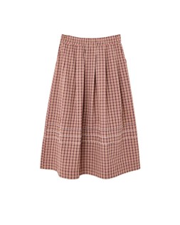 Red & Brown Checked Midi Skirt £68 €89