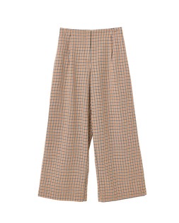 Tan & Black Checked Wide Leg Trousers £70