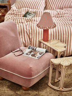 Vero Pink Rattan Petal Nesting Side Tables £195 (2)