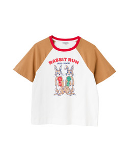 White & Brown Rabbit Run T-Shirt £35