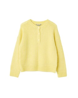 Yellow Button Detail Crew Neck Knitted Jumper £65