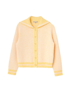 Yellow Button Up Knitted Sailor Cardigan £68