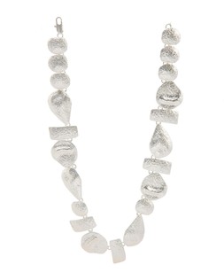 Amari Textured Silver Tone Statement Necklace £32