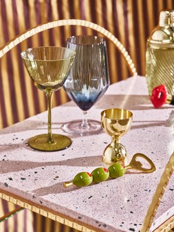 Biere Ribbed Wine Glasses Set of Two £19.50