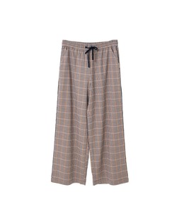 Brown & Blue Checked Wide Leg Jogger Trousers £68