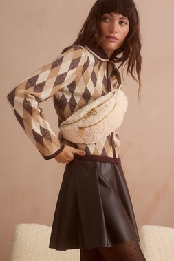 Chocolate Brown PU Pleated Mini Skirt £65 (3) 1962888