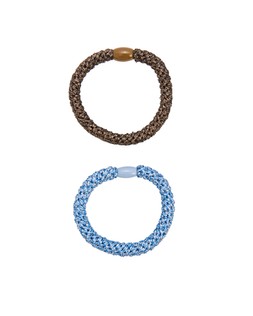 Essie Blue & Brown Glitter Hair Elastic Set of Two £8