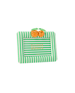 Fruta Green & White Orange Photo Frame 4x6