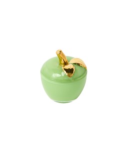Green & Gold Glass Apple Trinket Pot £12.5