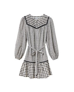 Oliver Bonas Black Gingham Check Mini Dress £75