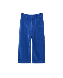 Oliver Bonas Blue Crop Wide Leg Cord Trouser £65
