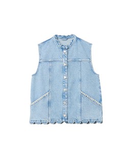 Oliver Bonas Blue Denim Relaxed Sleeveless Jacket £60