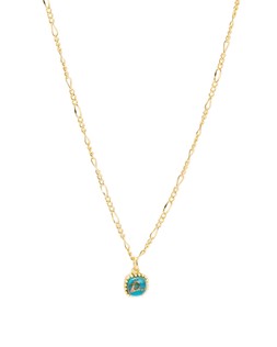 Oliver Bonas Briar Copper Turquoise Square Pendant Necklace £50