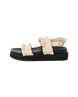 Oliver Bonas Cream Chunky Frill Flatform Sandal £80