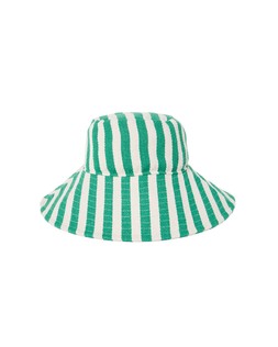 Oliver Bonas Green Ecru Stripe Large Floppy Bucket Hat £30