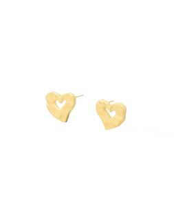 Oliver Bonas Hesti Heart Gold Plated Stud Earrings Small £42