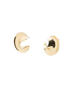 Oliver Bonas Logan Curved Metal Gold Tone Stud Earrings £18