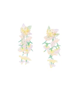 Oliver Bonas Lula Multi Flower & Leaf Statement Flower Earrings £28