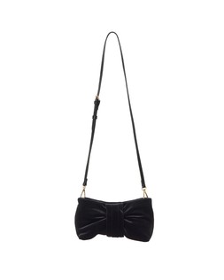 Tina Black Bow Velvet Clutch £45