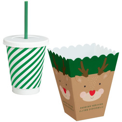 16OZ BUCKET WITH STRAW TUMBLER SET £2 (424985)