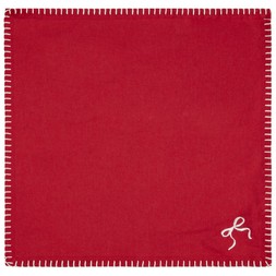 2PK RED BOW FABRIC NAPKINS £3 (437419)