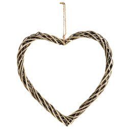 B&M GARDEN SS26 // NATURAL GARDEN // SOLAR 45CM WICKER HEART // £10 //