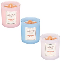 3D WAX GINGERBREAD GLASS CANDLE £4(436148)
