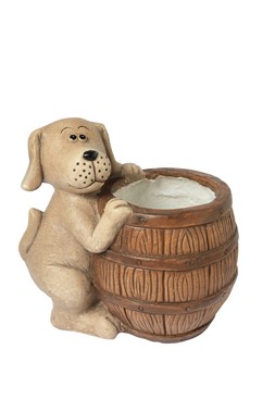 B&M GARDEN SS26 // NATURAL GARDEN // DOG PLANTER // £12 //