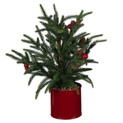 41cm POTTED TREE WITH RED BERRIES £6 (437049)