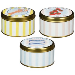 B&M HOME SS26 // ISLE LIFE - LIMITED TIME ONLY // LARGE TIN CANDLE WITH PATTERN // £3 EACH //