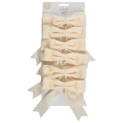 6PK VELVET CLIP - CREAM £3 (426112)