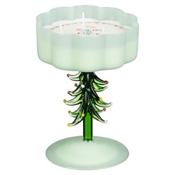CHRISTMAS TREE GLASS COCKTAIL CANDLE £7 (436163)
