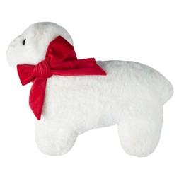 FAUX FUR DOG SHAPED CUSHION £8 (437124)