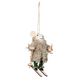 FESTIVE FELT MOUSE SKI TREE DEC £2.50 (389328).