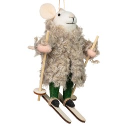 FESTIVE FELT MOUSE TREE DEC SKIING £2.50 (389328)