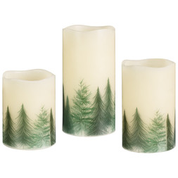 SET OF 3 LED CANDLES TREE DESIGN WITH REMOTE £10 (411845)