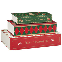 Set of 3 Traditional Christmas Storage Books £6 (426228)