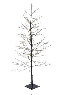 1.2m Micro LED Black Twig tree with 600 warm white LEDs